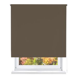 Home mercury- estor enrollable opaco, blackout  (marrón, 135x180cm)