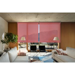 Estor enrollable screen  apertura 10%  plata y rojo 120 x 250cm