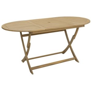 vidaXL mesa de jardín plegable madera maciza de acacia 160x85x75 cm