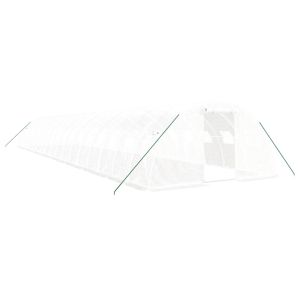 vidaXL invernadero con estructura de acero blanco 72 m² 18x4x2 m