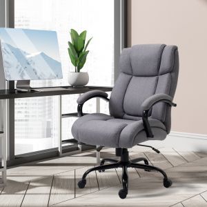 Silla de oficina gris claro giratoria altura ajustable basculante