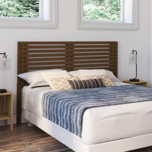 Cabecero de cama de listones de mdf efecto madera envejecida - 160 cm