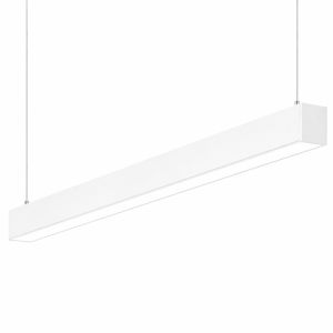 Lámpara colgante techo blanca nexus line, 112cm, 40w, luz fría 6000k