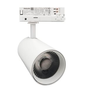 Foco LED blanco 40w new maya, carril trifásico, driver philips, 3cct