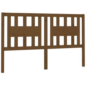 vidaXL cabecero madera maciza de pino marrón miel 141x4x100 cm
