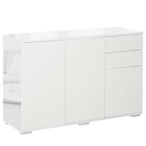 Aparador de salón 117x36x74 cm color blanco Homcom