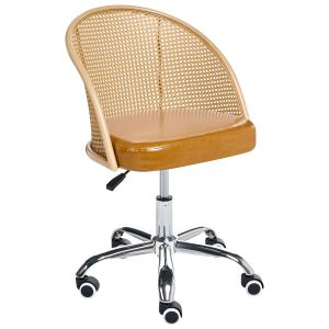 Silla de escritorio baltimore piel sintética marrón