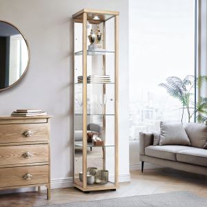 K-möbel vitrina haya 176x37x33 cm con espejo, LED y cerradura