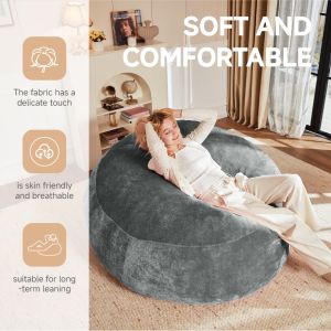 Sillón puff espuma gris oscuro 4 pies plegable