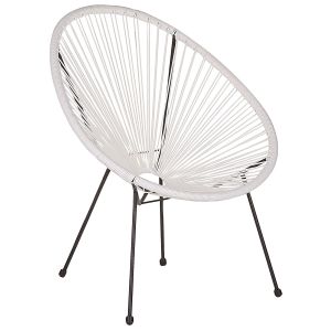 Silla de jardín acapulco ii ratán sintético blanco