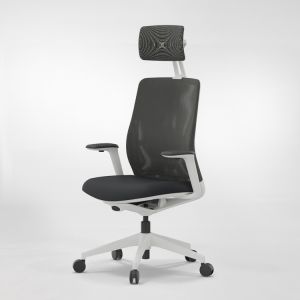 Actiu a+s work silla  ergonomica white & black - con cabezal
