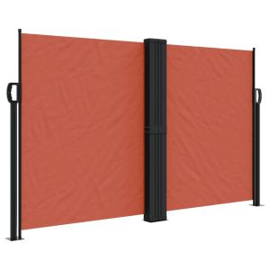 vidaXL toldo lateral retráctil terracota 140x1000 cm