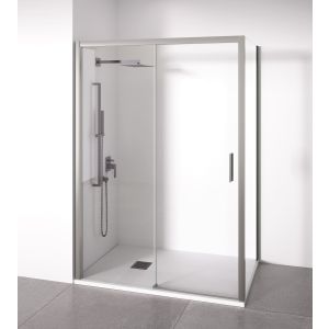 Mampara de ducha angular plata 135-140 x 67-70m acceso dcha. Bellobath