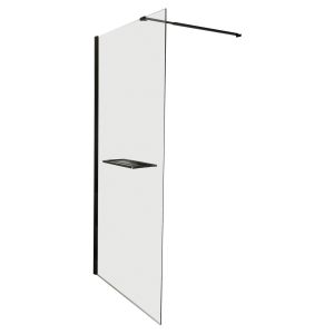 Ondee - mampara indus - 90x200 - vidrio templado - acabados negros mate