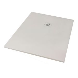 Plato de ducha nola 3 - puede cortarse - 80x100x3cm - resina - blanco