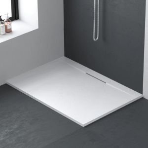 Plato de ducha resina lyra blanco  85x120cm rejilla color