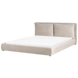 Cama terciopelo bajonna 180 x 200 cm gris pardo