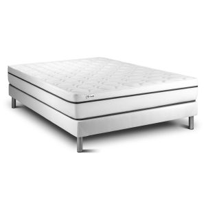 Conjunto vital spa 140 x 220 cm somier kit blanco