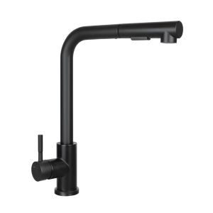 Nettlife grifo de cocina monomando negro 25x5