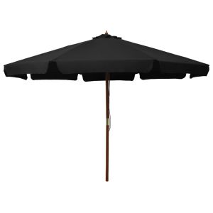 Sombrilla de exterior con mástil de madera 330 cm