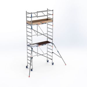 Andamio plegable Xtrem 75x190 5,70 m at con estabilizadores y rodapié