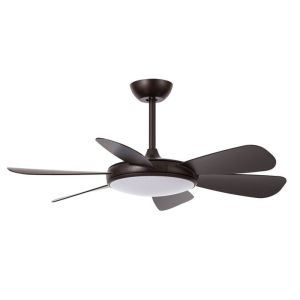 Cristalrecord ventilador de techo LED mode negro con motor dc 6 aspas 24w