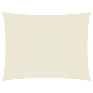 Toldo de vela rectangular tela oxford color crema 4x6 m