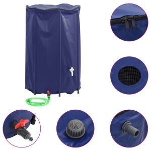 vidaXL depósito de agua plegable con grifo PVC 1000 l