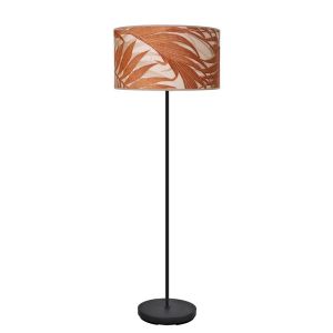Pie de salón 1xE27 negro hoja caldera 163x40x40cm moda