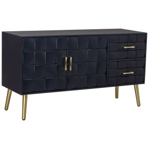 Mueble bajo de madera negro 118x41x65h cm