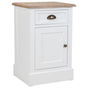 Mesita de madera blanca 41.5x35x63
