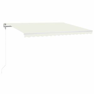 vidaXL toldo automático con LED sensor de viento crema 400x300 cm