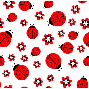 Papel pintado infantil mariquitas 60cm por 250cm