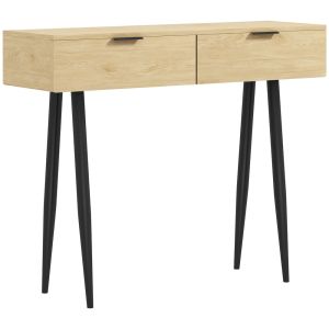 Mesa consola 100x30x80.5 cm color marrón Homcom
