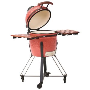 Barbacoa de carbón kamado cerámica rojo
