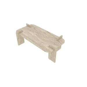 Mesa de centro de madera <<lovge>> 120 x 60 x 35 cm - travertino