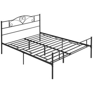 Marco de cama doble acero 158x211x106 cm homcom