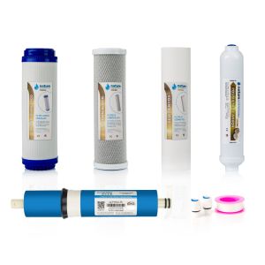 Pack 4 filtros osmosis inversa y membrana 75gpd vontron