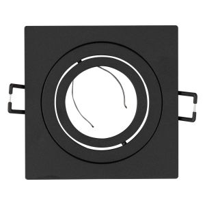 Aro cuadrado orientable prime para bombilla LED gu10 negro(aro-cn)