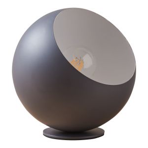 Lámpara de mesa lukkodso pantalla esférica 1xE27 metal 20xø20cm - gris