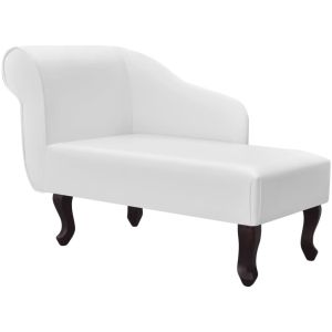Diván de cuero sintético blanco oif258015