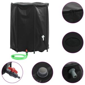 vidaXL depósito de agua plegable con grifo PVC 1250 l