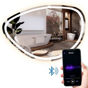 Rea espejo LED p11238 fog grey 70x100cm, 2x68x100 cm
