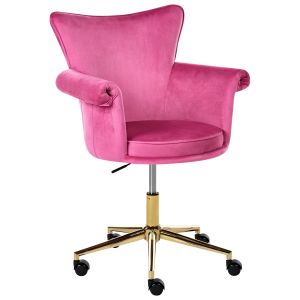 Silla de escritorio velencia terciopelo fucsia