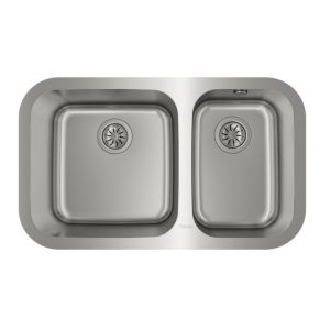 Fregadero teka be 2c 785 inox 2 cubetas 250mm y 180mm