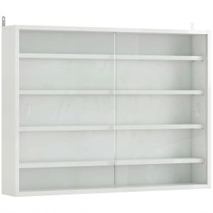 Vitrina de pared 80x9.5x60 cm color blanco Homcom