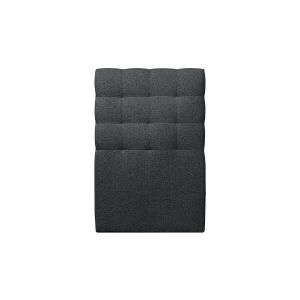 Cabecero acolchado de 90 cm - tejido rizado negra - negro