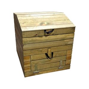 Compostador de madera 500l "douglas" 80 x 80 x 85 cm