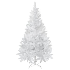 Árbol de navidad PVC y acero color blanco 101x101x150 cm homcom