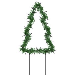 vidaXL árbol de navidad lde uces con estacas 3 uds 50 LED 30 cm